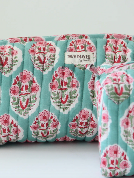 Block Print Makeup Bags Large