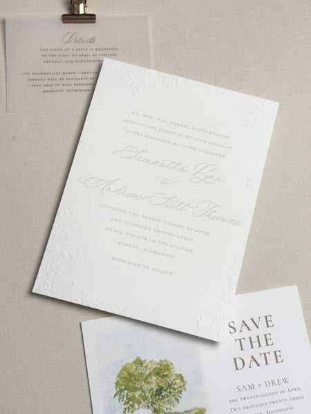 Sam and Drew Invitations - Deposit Listing