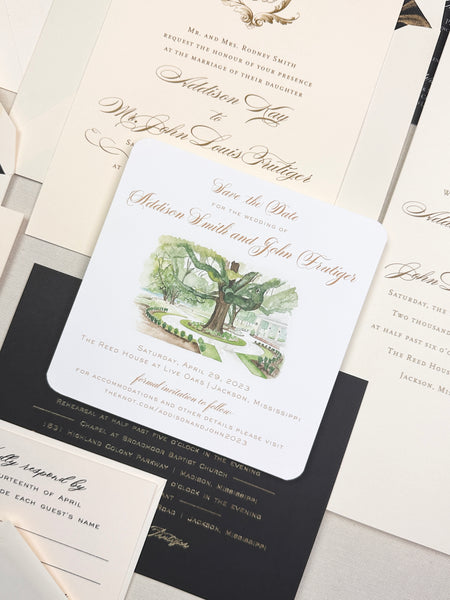Addison and John Invitation - Deposit Listing