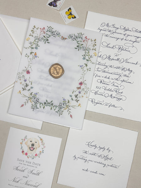 Sarah and Nick Invitation - Deposit Listing