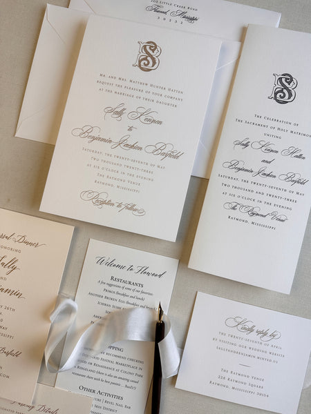 Sally and Ben Wedding Invitation Deposit Listing