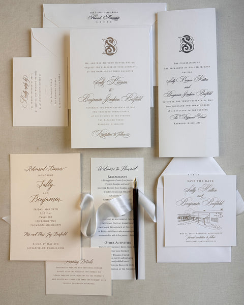 Sally and Ben Wedding Invitation Deposit Listing