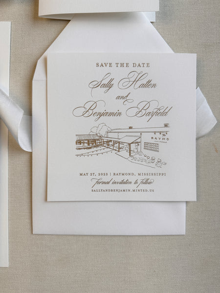 Sally and Ben Wedding Invitation Deposit Listing