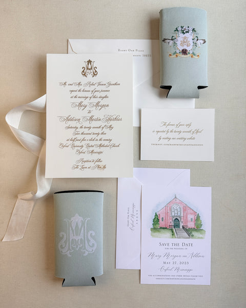 Mary Morgan and Addison Invitations - Deposit Listing