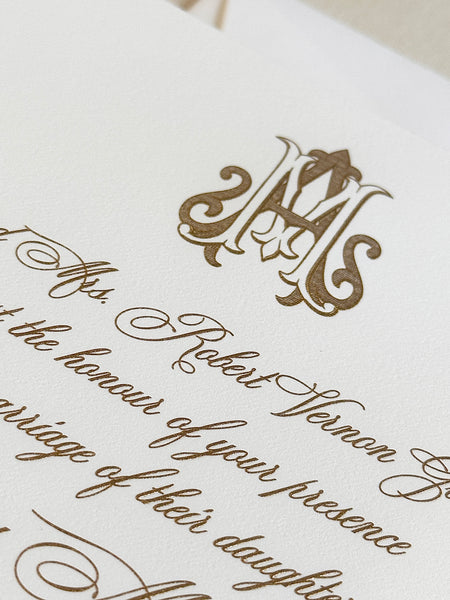 Mary Morgan and Addison Invitations - Deposit Listing