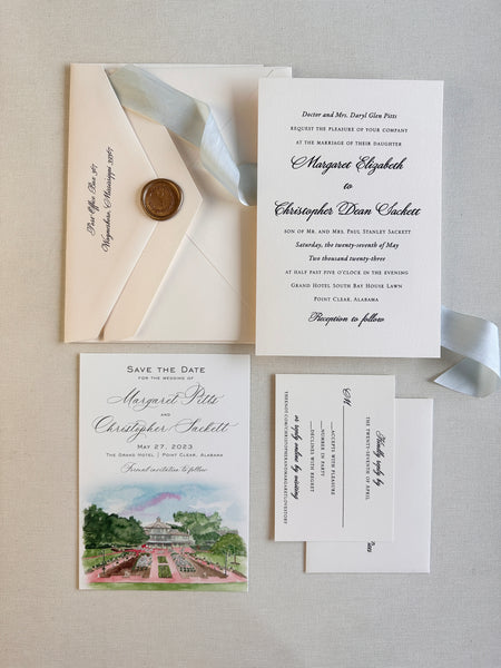 Margaret and Christopher Invitations - Deposit Listing
