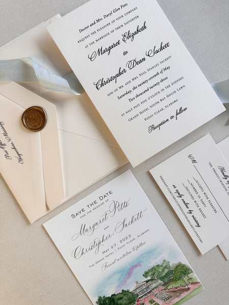 Margaret and Christopher Invitations - Deposit Listing