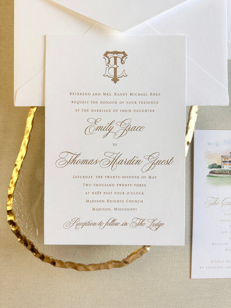Emily and Thomas Invitations - Deposit Listing