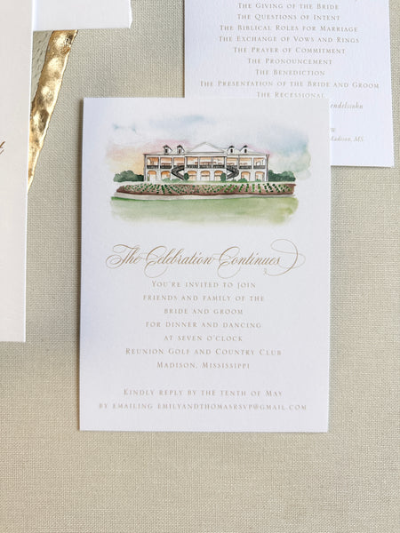 Emily and Thomas Invitations - Deposit Listing