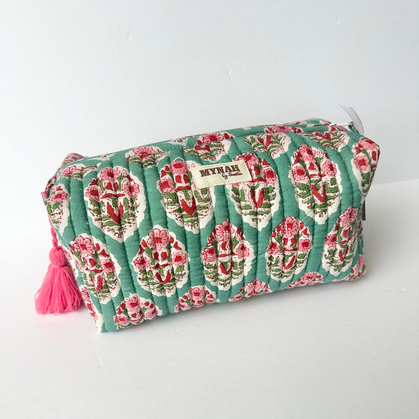 Block Print Makeup Bags Large