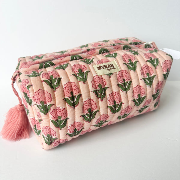 Block Print Makeup Bags Large