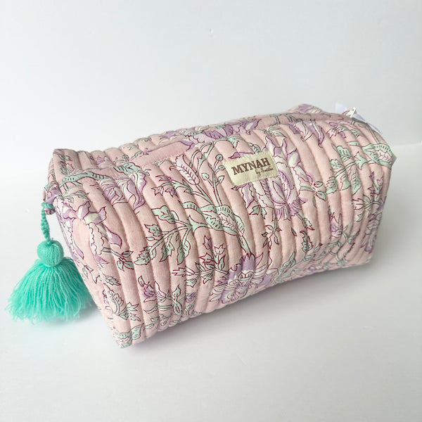 Block Print Makeup Bags Large