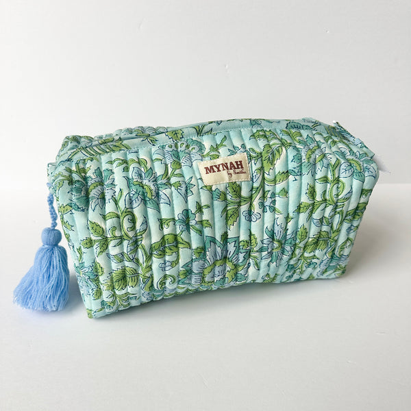 Block Print Makeup Bags Large