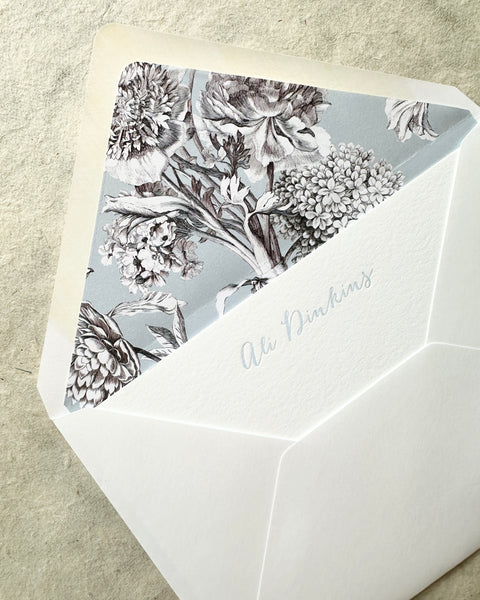 Letterpress Stationery set of 50 - Ali style