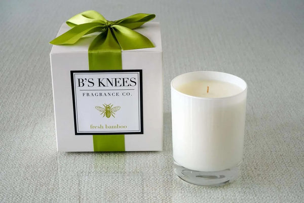 Bs Knees 1-Wick White Glass Candle