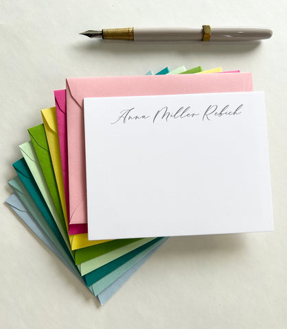 Personalized Cards with Rainbow Envelopes