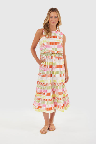 Crop Top Sherbert Stripes - one XS left!