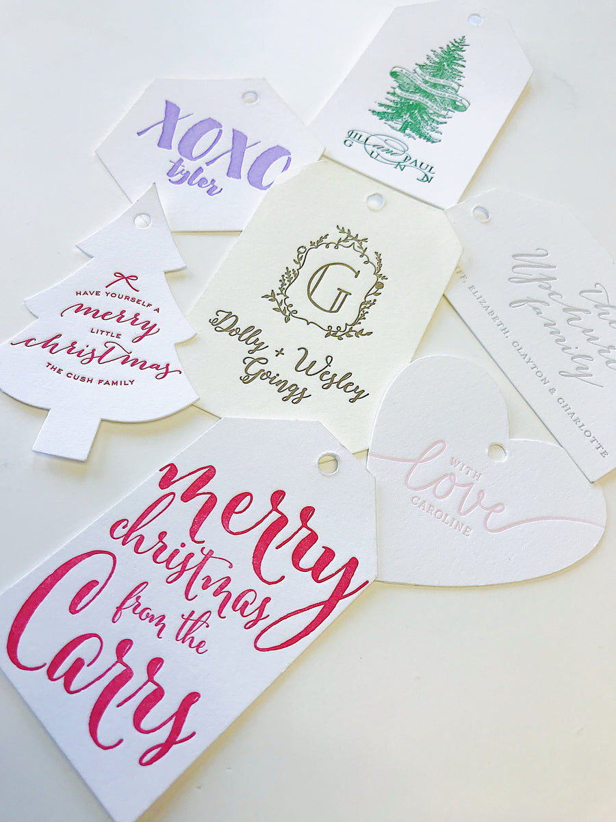 Naughty or Nice Letterpress Gift Tags - Pack of 4