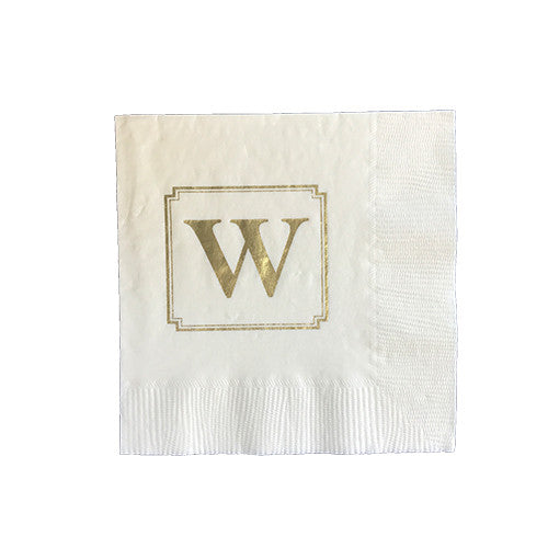 Beveled Square Monogram Napkin