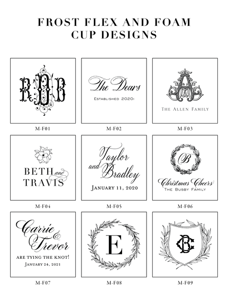 Frost and Foam Cups - Designer