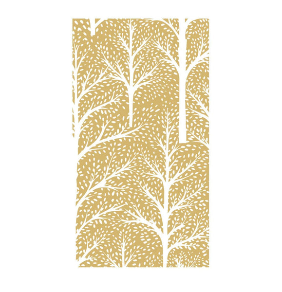 Winter Trees Gold White Paper Tableware