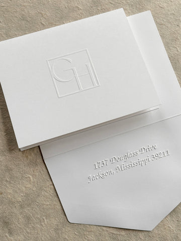 Your Logo Blind Embossed Note