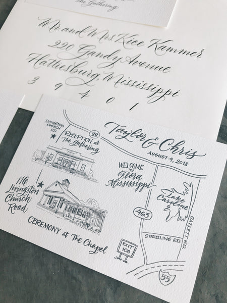 Herring Wedding Invitation - Deposit Listing