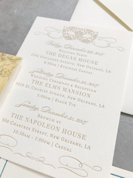 Molly Wedding Invitation - Deposit Listing