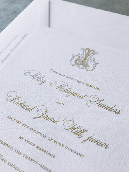 gold-foil-navy-monogram-wedding-invitation