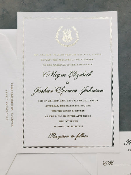 classic-gold-foil-crest-wedding-invitation