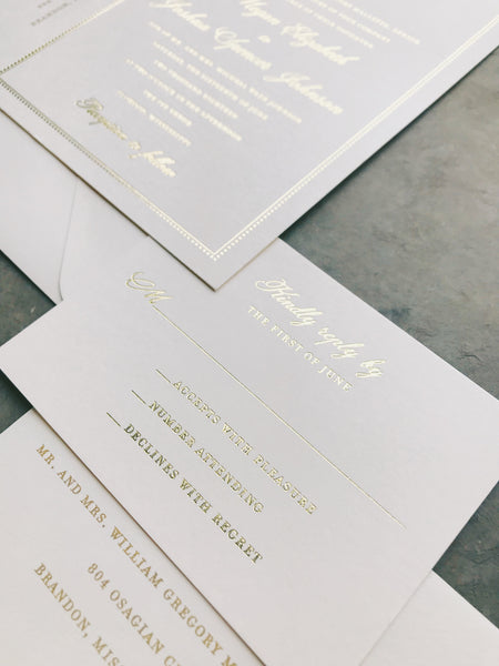 classic-gold-foil-crest-wedding-invitation