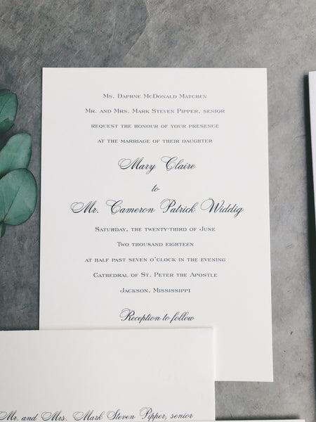Pipper Wedding Invitation - Deposit Listing
