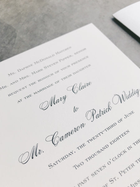 Pipper Wedding Invitation - Deposit Listing