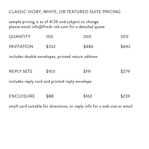 Ingram Wedding Invitation - Deposit Listing
