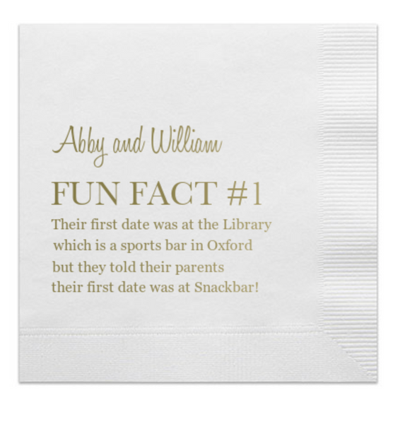 Fun Fact Custom Napkins