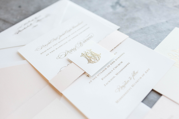 blush-belly-band-gold-foil-monogram-seal-wedding-invitation