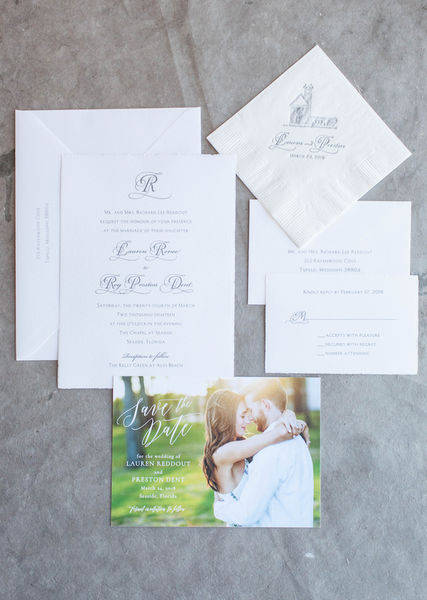 Seaside Wedding Invitation - Deposit Listing