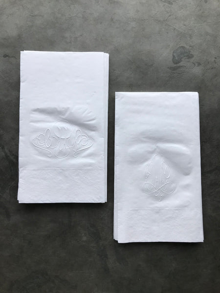 Embossed Monogram Guest Towel 1