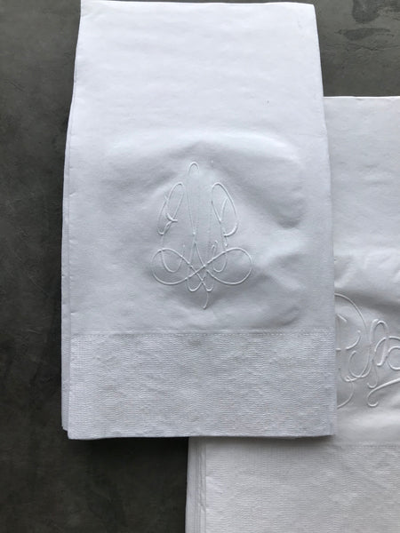Embossed Monogram Guest Towel 1