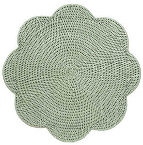 Rattan Scallop Round Placemat