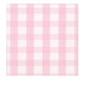 Gingham Pink Paper Tableware