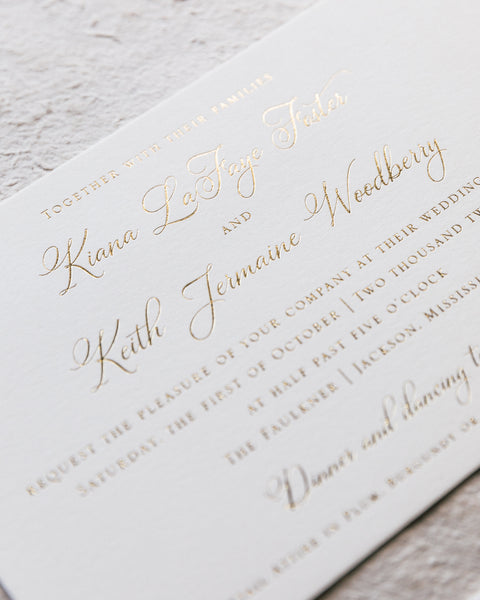 Foster Wedding Invitation - Deposit Listing