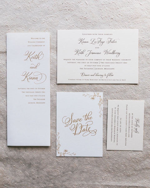 Foster Wedding Invitation - Deposit Listing