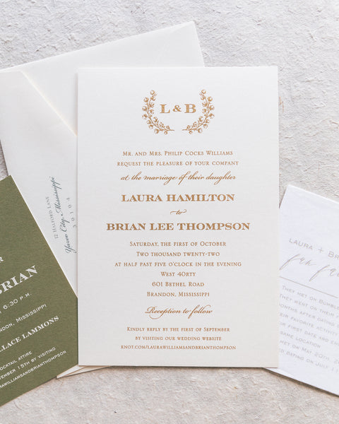 Williams Wedding Invitation - Deposit Listing