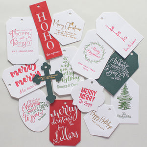 Letterpress Gift Tag Sale during July!