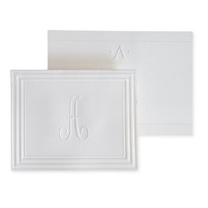 Embossed Flat or Folded Initial Stationery