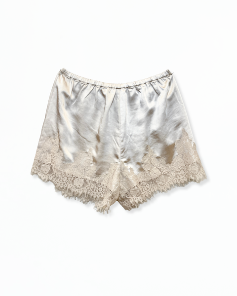 Maisy Lace Shorts Woven - Pearl