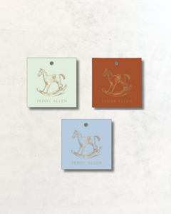 Engraved Gift Tags - Rocking Horse Design