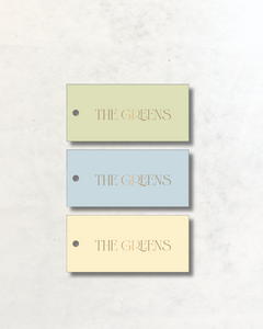 Engraved Gift Tags - The Greens Design