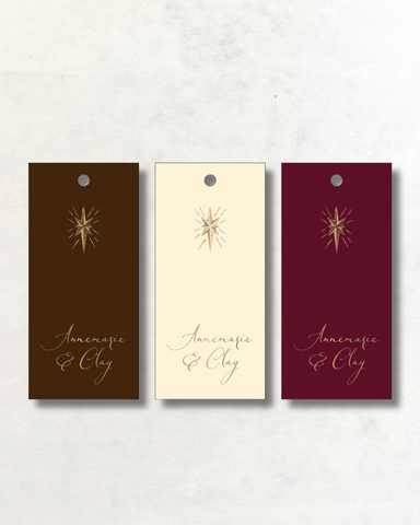 Engraved Gift Tags - Star Annemarie and Clay Design